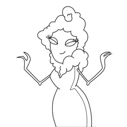 Ivana Courage the Cowardly Dog Free Coloring Page for Kids