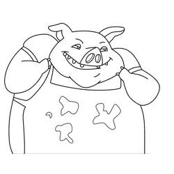 Jean Bon Courage the Cowardly Dog Free Coloring Page for Kids