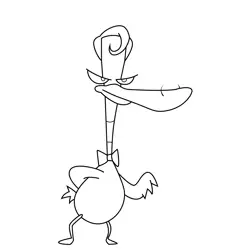Le Quack Courage the Cowardly Dog Free Coloring Page for Kids