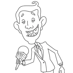 Nowhere Newsman Courage the Cowardly Dog Free Coloring Page for Kids