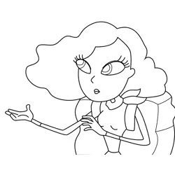 Parachute Lady Courage the Cowardly Dog Free Coloring Page for Kids
