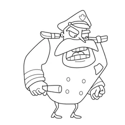 Policeman Courage the Cowardly Dog Free Coloring Page for Kids