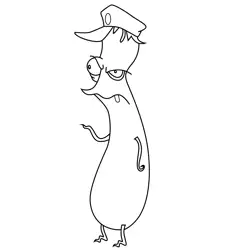 Ratatouille Courage the Cowardly Dog Free Coloring Page for Kids