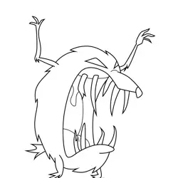 Weremole Courage the Cowardly Dog Free Coloring Page for Kids