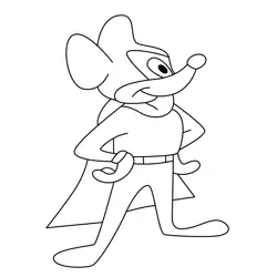 Minute Mouse 5 Free Coloring Page for Kids
