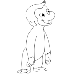 Cute George Free Coloring Page for Kids
