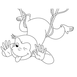 George Funny Free Coloring Page for Kids