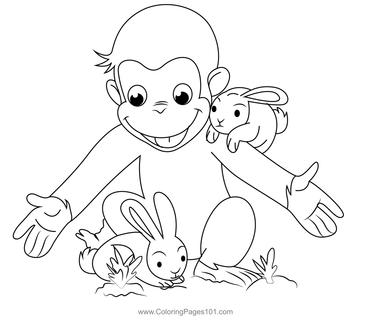George Playing With Rabbits