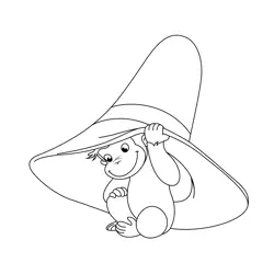 George Wear A Big Hat Free Coloring Page for Kids