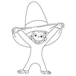Standing Monkey Free Coloring Page for Kids