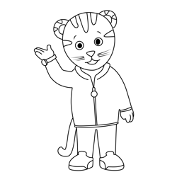 Daniel Striped Tiger Daniel Tiger's Neighborhood Free Coloring Page for Kids