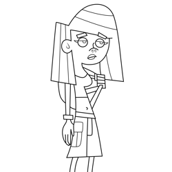 Hannah Danny Phantom Free Coloring Page for Kids