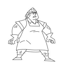 Lunch Lady Ghost Danny Phantom Free Coloring Page for Kids