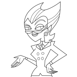 Penelope Spectra (Human) Danny Phantom Free Coloring Page for Kids