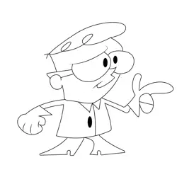 Dexter Standing In Style Free Coloring Page for Kids