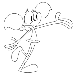 Happy Deedee Free Coloring Page for Kids