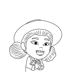 Clara Tinhorn Dino Ranch Free Coloring Page for Kids