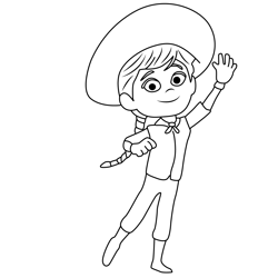 Min Cassidy Dino Ranch Free Coloring Page for Kids