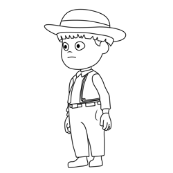 Ogie Tinhorn Dino Ranch Free Coloring Page for Kids