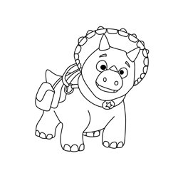 Tango Dino Ranch Free Coloring Page for Kids