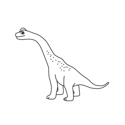 Ella Dinosaur Train Free Coloring Page for Kids