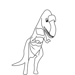 King Dinosaur Train Free Coloring Page for Kids