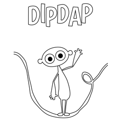 Dipdap 7 Free Coloring Page for Kids