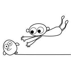 Dipdap 8 Free Coloring Page for Kids