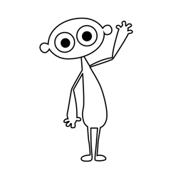 Dipdap Free Coloring Page for Kids