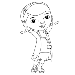 Doc Mcstuffins Free Coloring Page for Kids