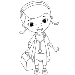 The Doc Mcstuffins Free Coloring Page for Kids
