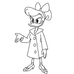Daisy Duck Free Coloring Page for Kids