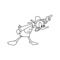 Donald Duck 2 Free Coloring Page for Kids
