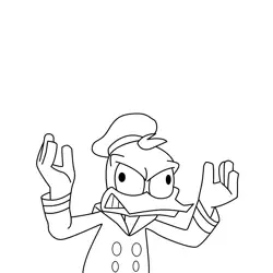 Donald Duck Free Coloring Page for Kids
