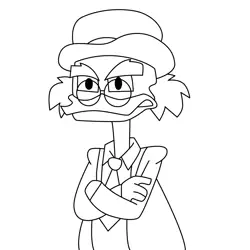 Fergus McDuck Free Coloring Page for Kids