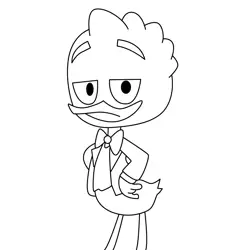 Gladstone Gander  2 Free Coloring Page for Kids