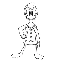 Gladstone Gander Free Coloring Page for Kids