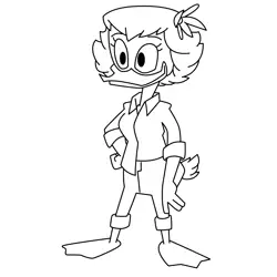 Matilda McDuck Free Coloring Page for Kids