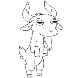 Mythical Goat Free Coloring Page for Kids