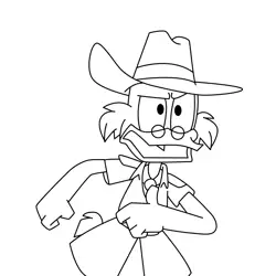 Pothole McDuck Free Coloring Page for Kids