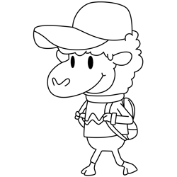 Lamb 1 Elinor Wonders Why Free Coloring Page for Kids