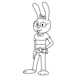 Mr. Rabbit Elinor Wonders Why Free Coloring Page for Kids