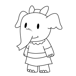 Olive Elephant 2 Elinor Wonders Why Free Coloring Page for Kids