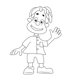 Cute Engie Benjy Free Coloring Page for Kids