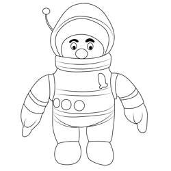 Engie Benjy Astronaut Free Coloring Page for Kids