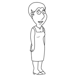 Babs Pewterschmidt Family Guy Free Coloring Page for Kids