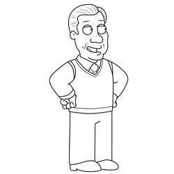 Bert Family Guy Free Coloring Page for Kids