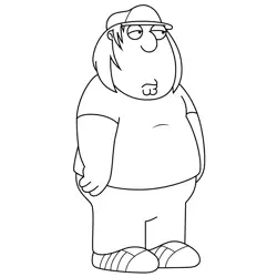 Chris Griffin Family Guy Free Coloring Page for Kids