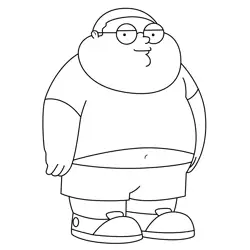 Cleveland Brown Jr. Family Guy Free Coloring Page for Kids