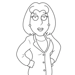 Diane Simmons Family Guy Free Coloring Page for Kids